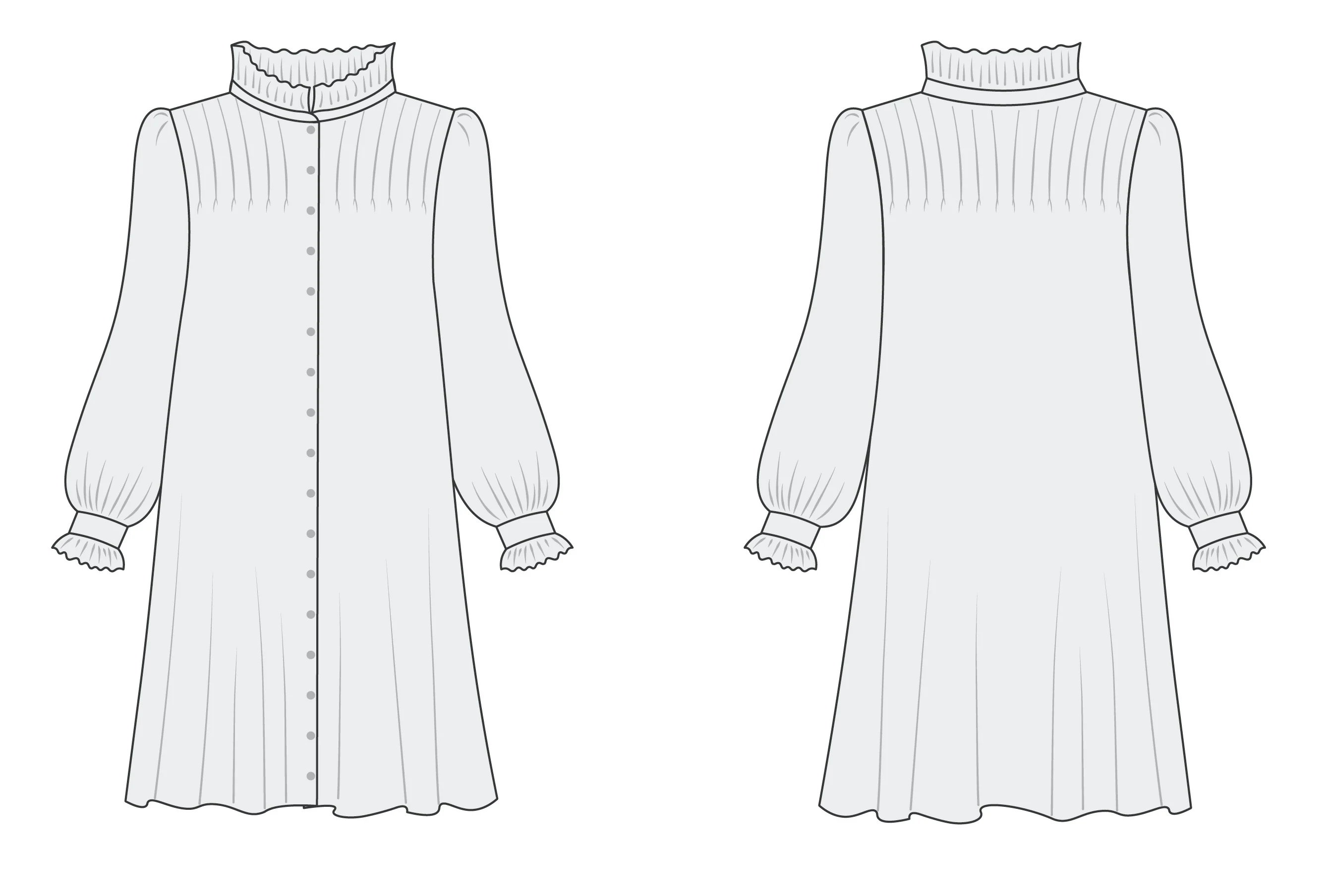 Marie Shirt & Dress - PDF sewing pattern UK 2-38 - Image 20