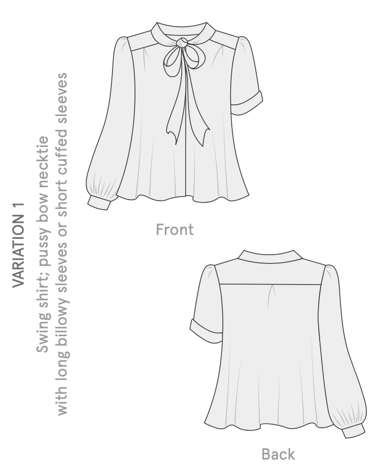 Sarah Shirt & Dress - PDF sewing pattern UK 2-38 - Image 20