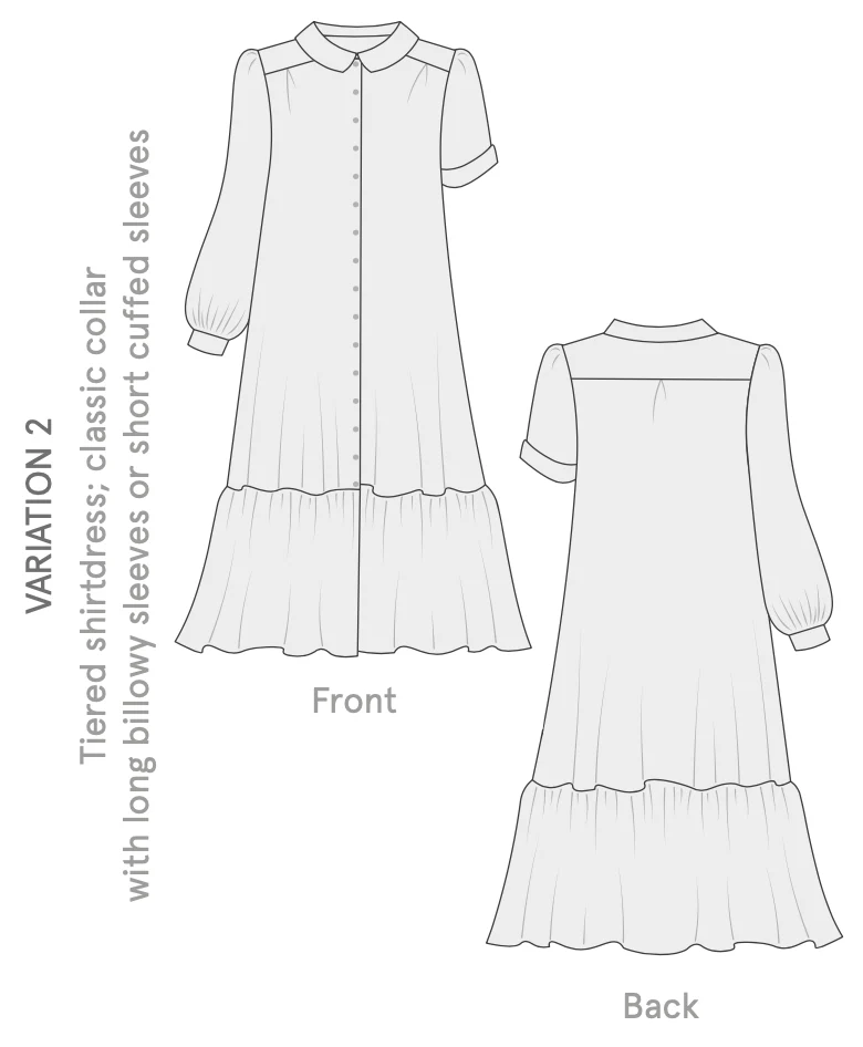 Sarah Shirt & Dress - PDF sewing pattern UK 2-38 - Image 21